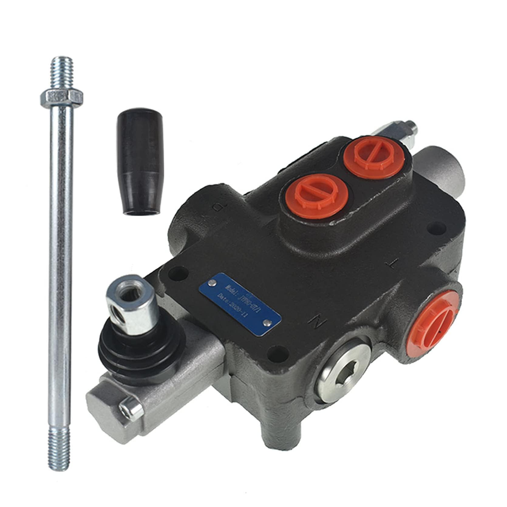 Distributeur Hydraulique À 1 Tiroir 21 Gpm, Distributeur Double Effet SAE avec Joystick, Levier De Décharge Réglable, Centre Parallèle Double Effet pour Petit Tracteur-Chargeur
