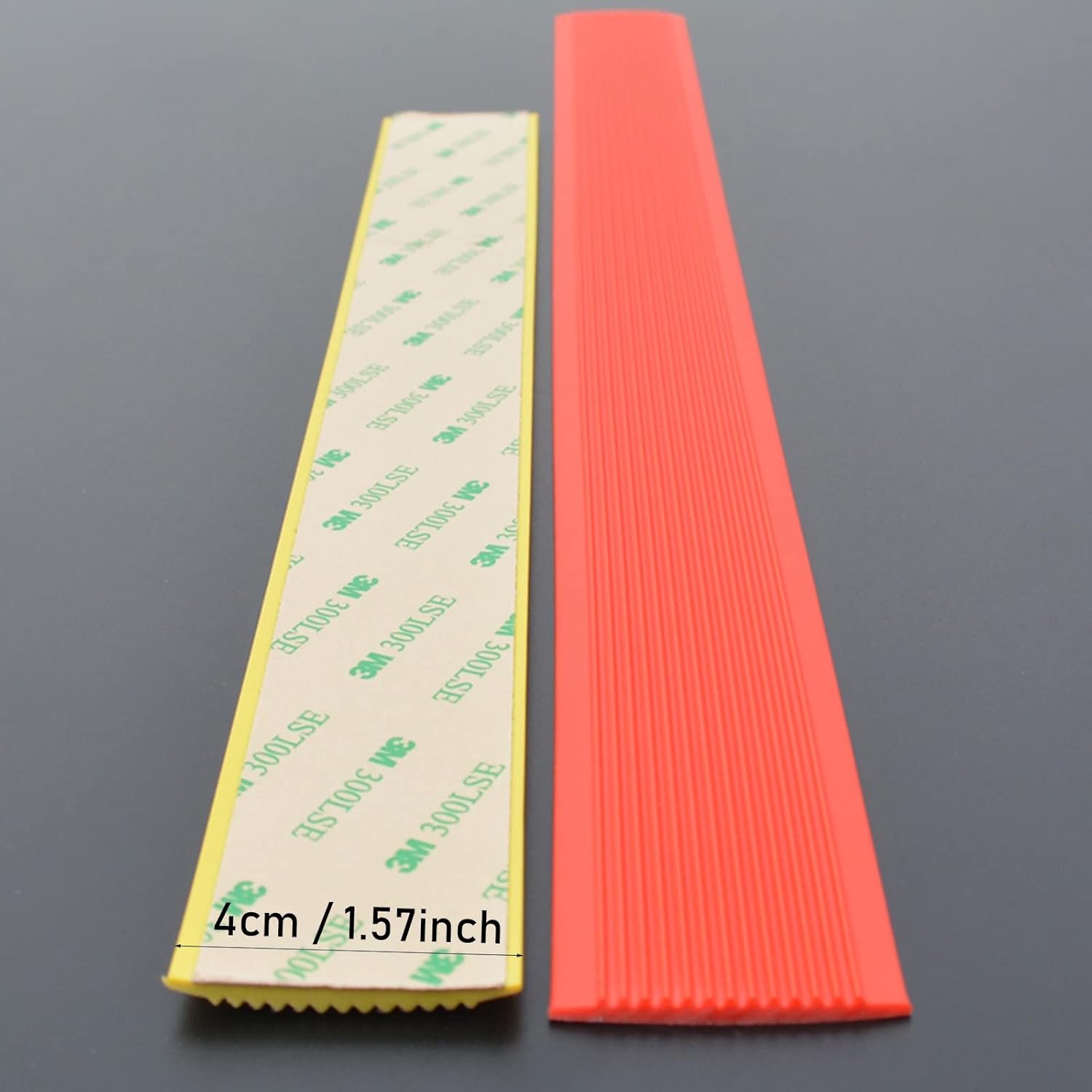 Door Strip Threshold Transition Strip Non-Slip Stairs Strips Outdoor Steps Treads, PVC Self Adhesive Tape, 1.57 Inch Wide Floor Gaps Cover Strips, Hotel School Kindergarten