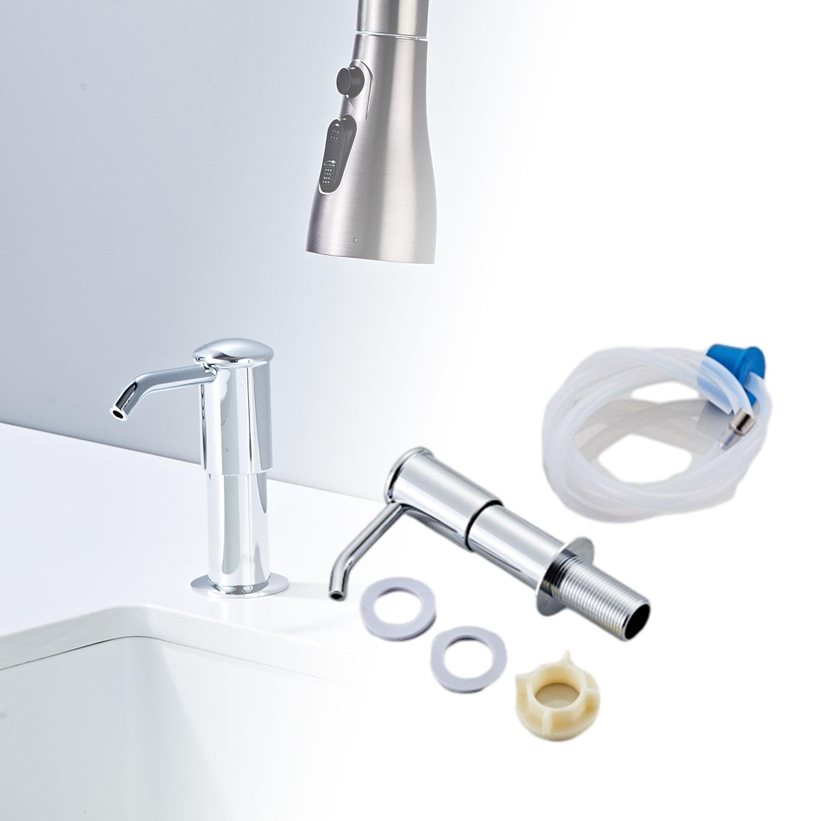 3 Mangueras de Extensión para Bomba de Loción, Dispensador de Jabón con Larga, de Extensión, Dispensador de Jabón para Fregadero de