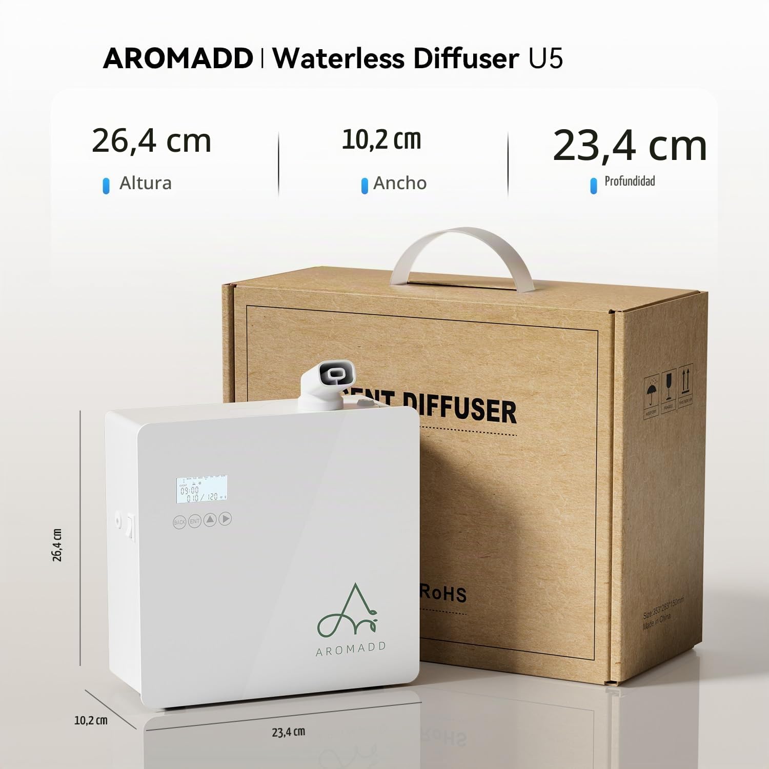 AROMADD Difusor de aroma inteligente de 3500 pies cuadrados, sistema HVAC