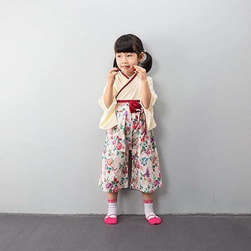 Miniatura 3 de Mono para bebé kimono japonés mameluco de algodón para niñas disfraz de estilo japonés con 2 pares de calcetines