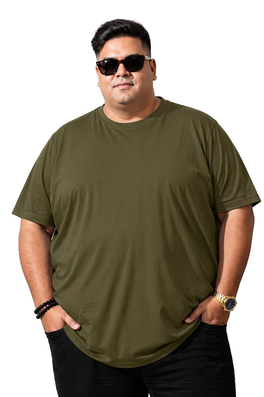 angelurza Plus Size T Shirt for Men | Big Size 100% Pure Cotton Oversized Tee | 5XL 6XL 7XL | Loose Comfortable Fit | Plain Solid Casual T-Shirt-picture-39