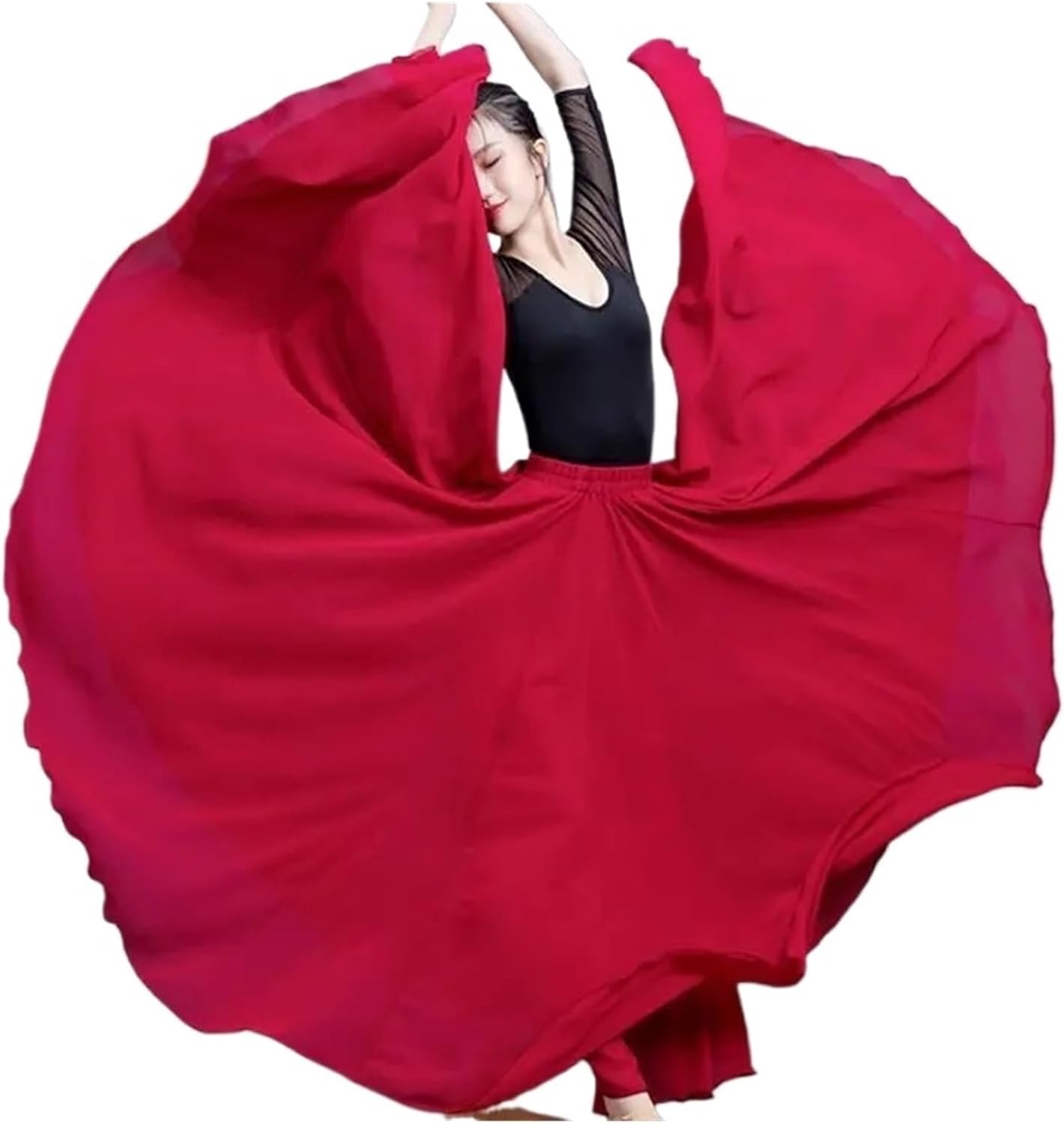 Women's 720 Degree Big Swing Skirt,Dance Skirts for Women, Ballet, Belly Dance Costume, Stage Performance(Color-09,XS)