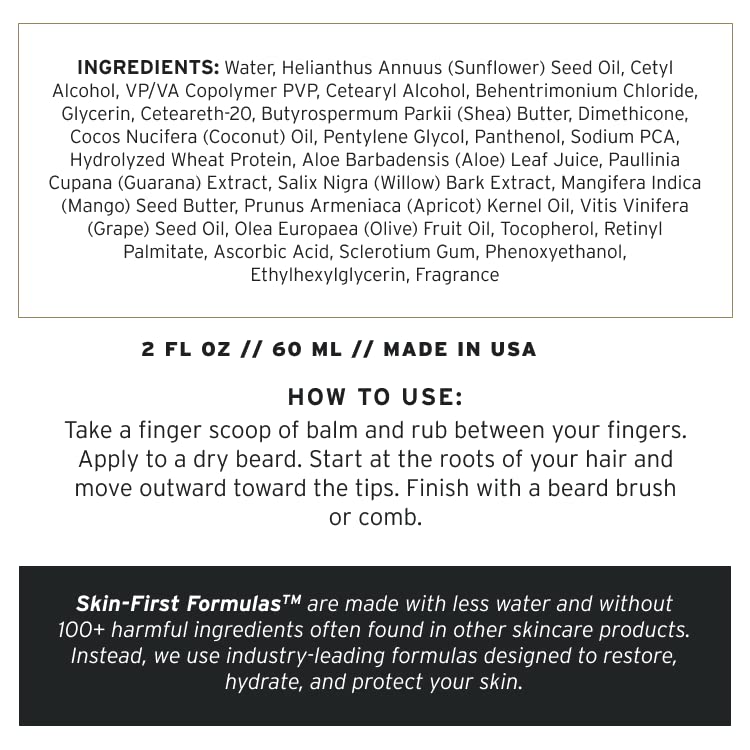 Supply Styling Beard Balm – Plant-Based Ingredients to Shape, Moisturize & Add Shine – Natural Care for a Fuller, Healthier Beard and Effortless Style – 3.4oz