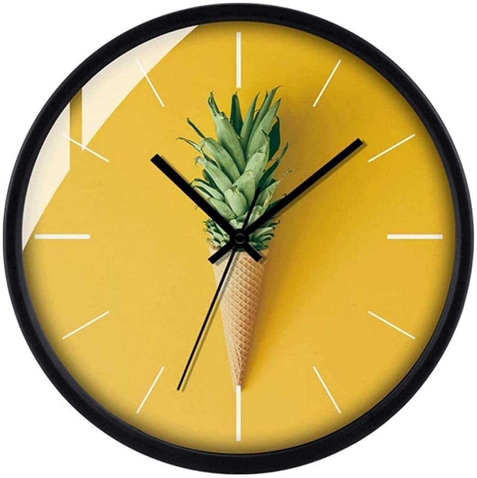 Horloge murale silencieuse sans tic-tac dotée d'un mécanisme de balayage précis de 35 cm