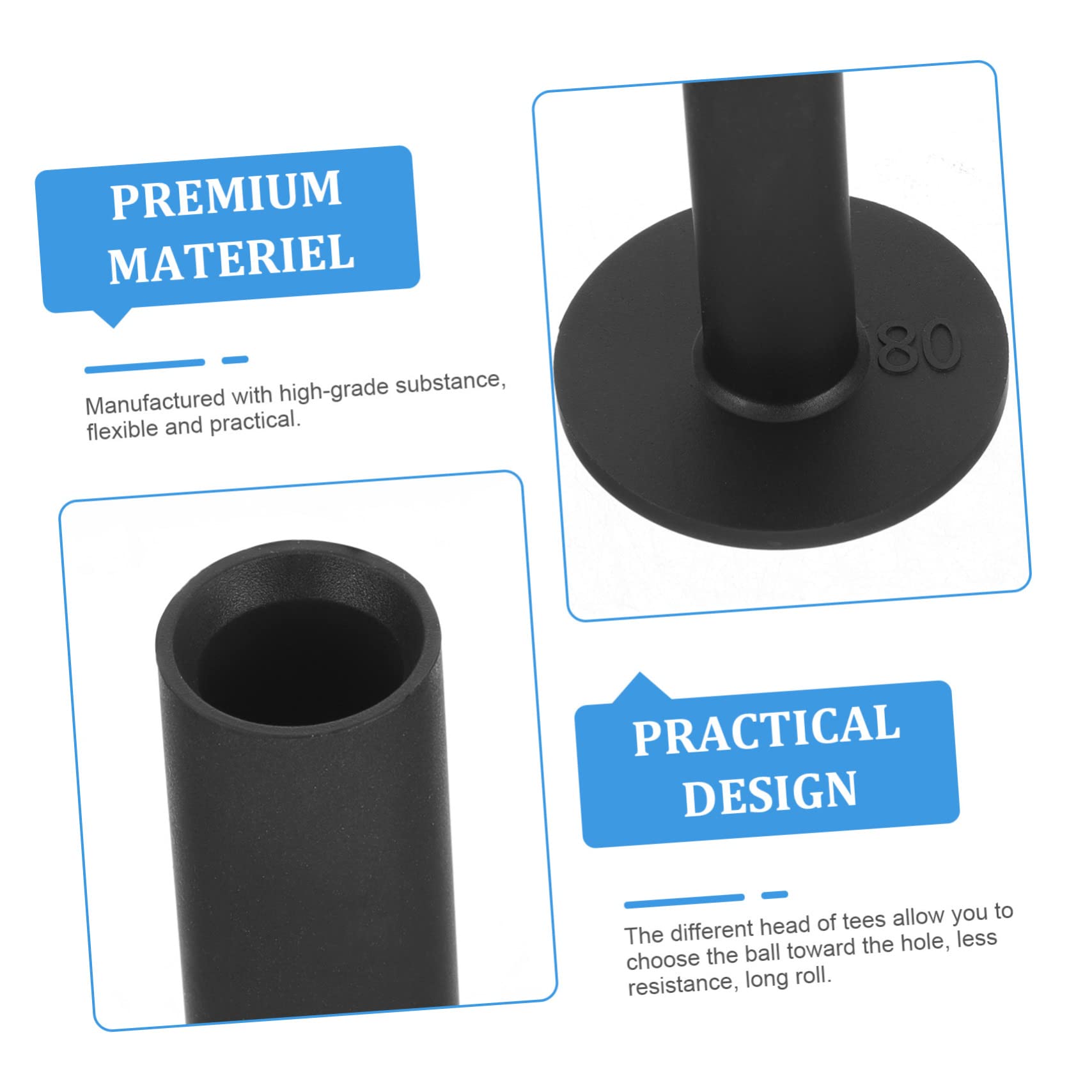 POPETPOP Alfileres De Golf Neto tee De Golf Ajustable Golf Golf Bandeja De De Golf Camisetas De Golf Resistentes Al Desgaste De Sílice Black