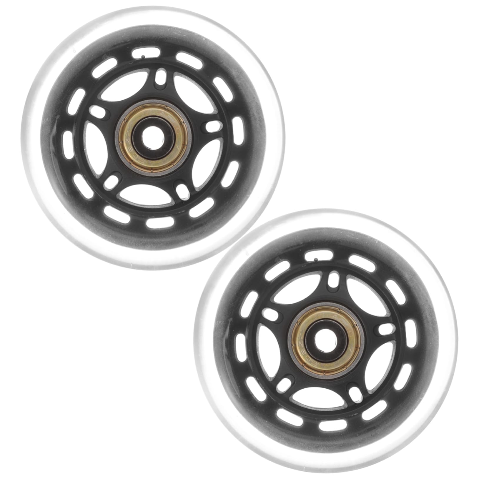 HOMSFOU 4 Sätze Pu Ersatzrollen Für Rollschuhe Geräuscharme Skate Mit Lager Inline Skates Und Scooter Stabile Und Hochwertige Skateboard Zubehörteile Für Sicheres Fahren 2 Stücke * 4