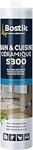 Bostik S300 – Silicone Sealant for Bath and Kitchen – Anti-Mould Treated, Easy to Smooth, Resistant to Maintenance Products – Transparent – 300 ml Cartridge