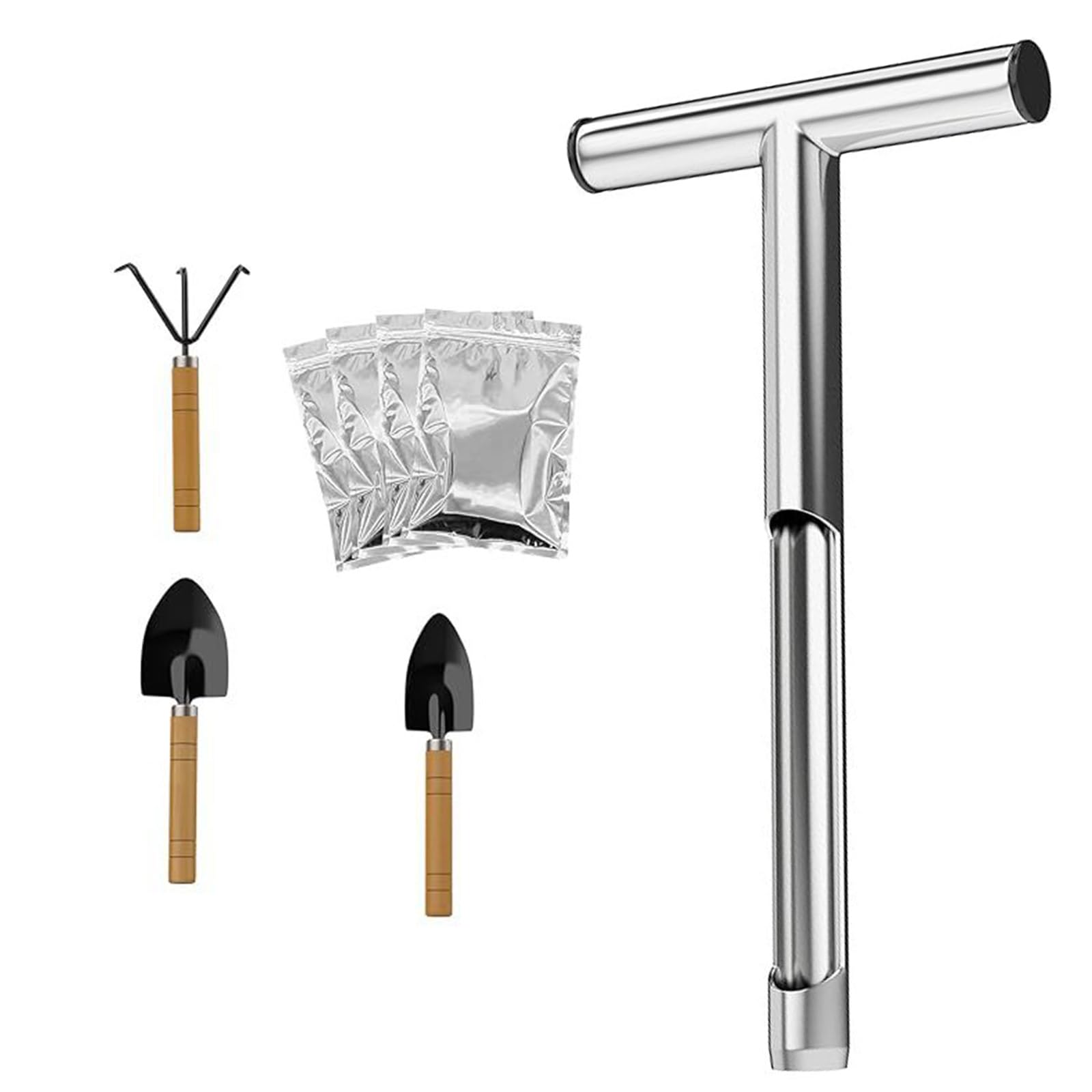 Buxuaaaa Multicolor Efficient Soil Sample Probe With Sample Bags +4Tool Essential For Field Surveys And Laboratory Research Bags