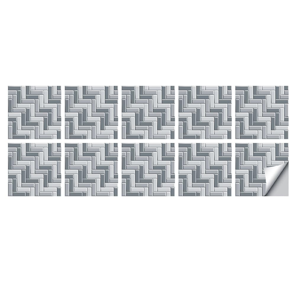 LMYSXAOZ Tile Stickers Stick on Tiles, Self Adhesive Wall Tiles for Bathroom Kitchen, Oil Proof DIY Peel and Floor Simple Marble (30x30cm,Grey)