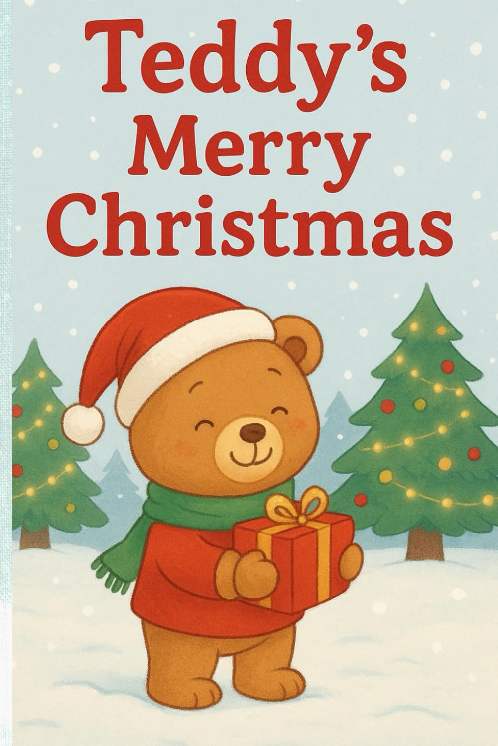 Teddy's Merry Christmas: A Christmas Coloring & Story Book for Kids Ages 3-5