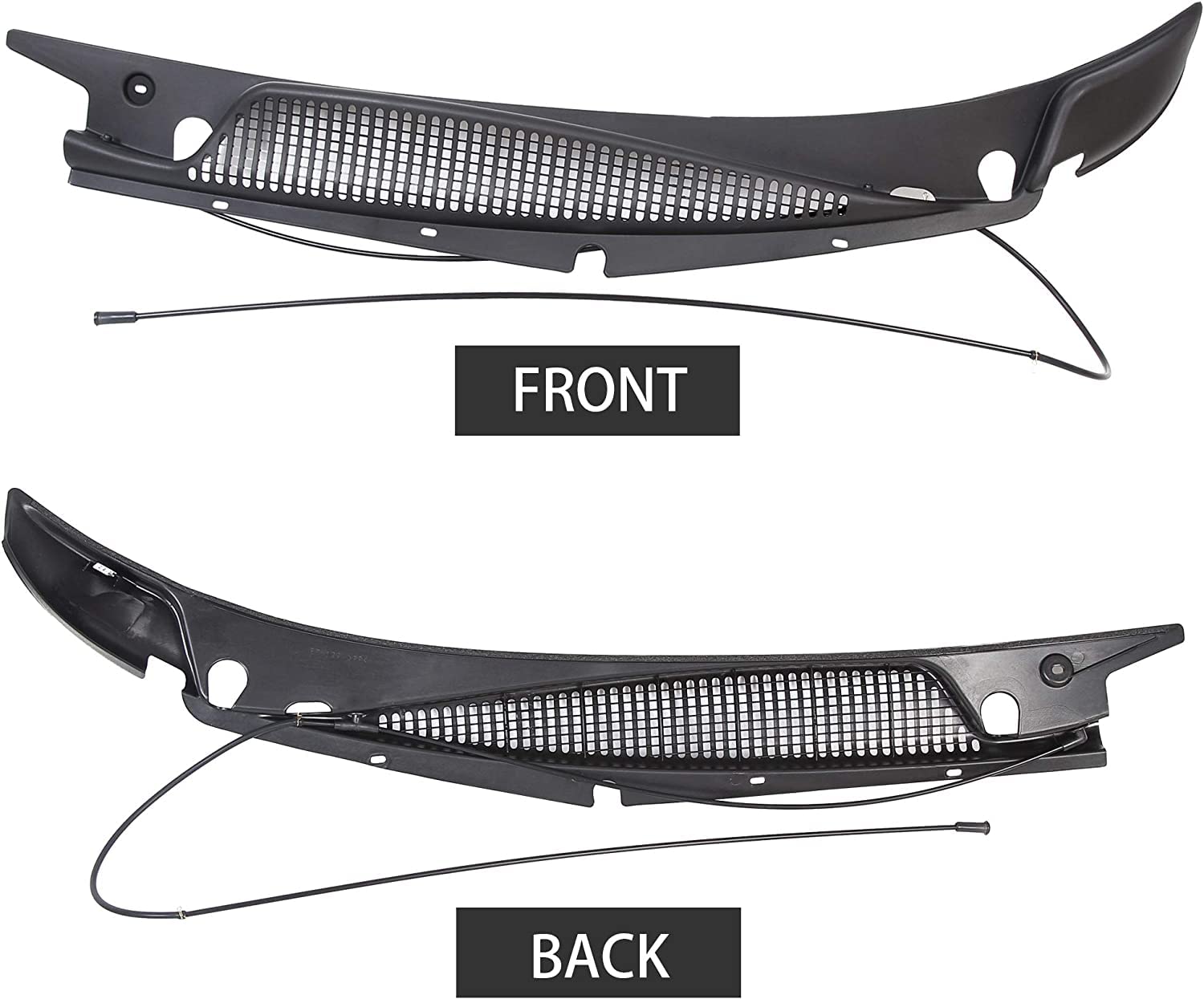 HECASA Windshield Wiper Cowl Cover - Right Side For 1996-2017 Chevy Express/GMC Savana 1500-3500 - View #2