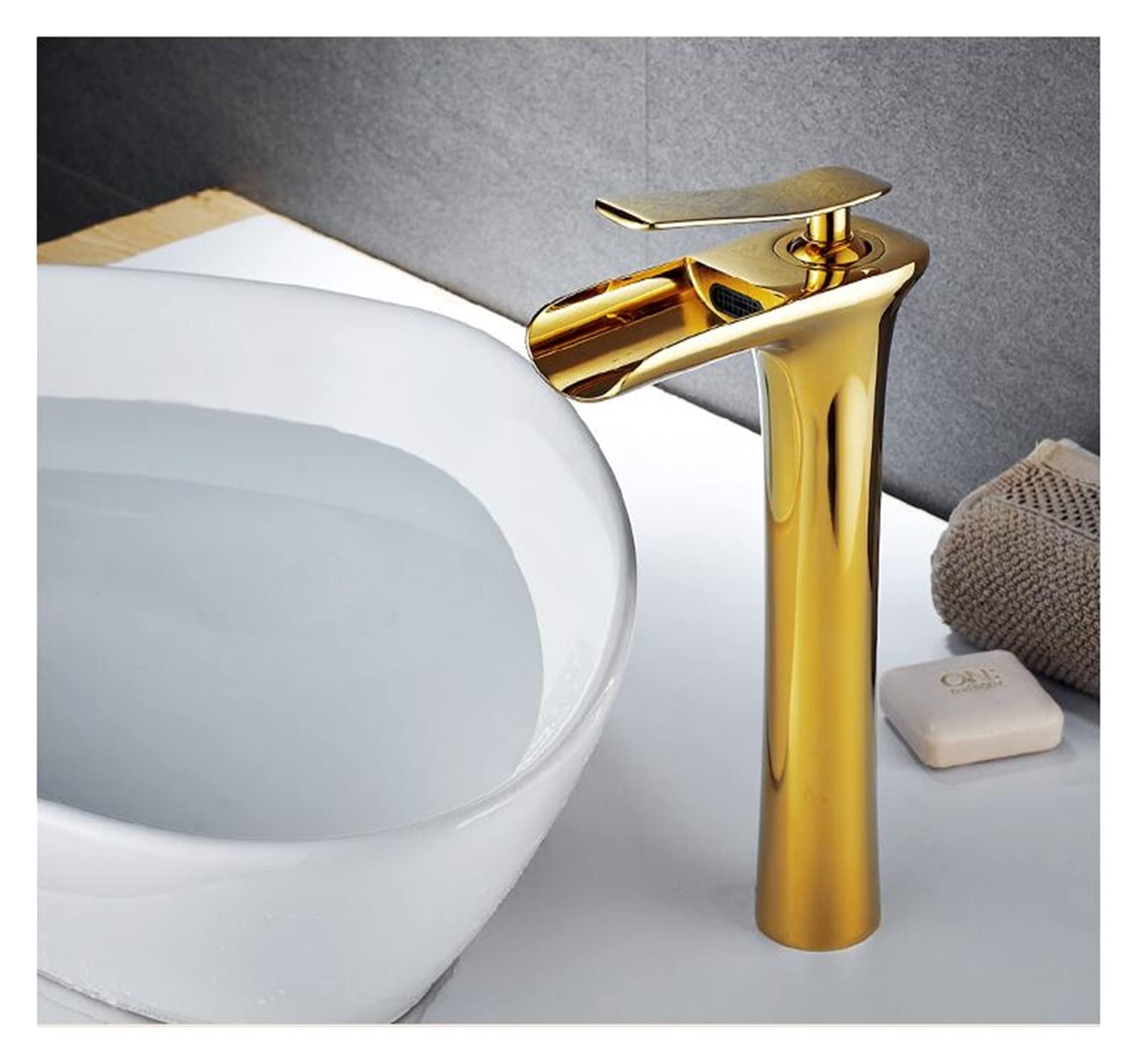 Robinet d'évier chaud et froid cascade pour une salle de bain moderne