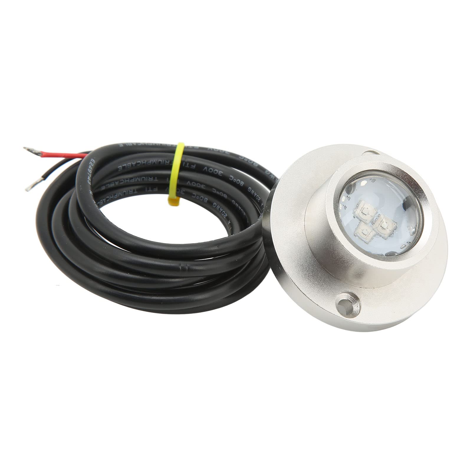 Faro LED Subacqueo Marino, in Acciaio Inox 316, Impermeabile IP68 con Vetro Temperato, Ideale per Barche, Yacht, Piscine, Laghetti e Illuminazione di Specchi d'acqua. (WHITE)
