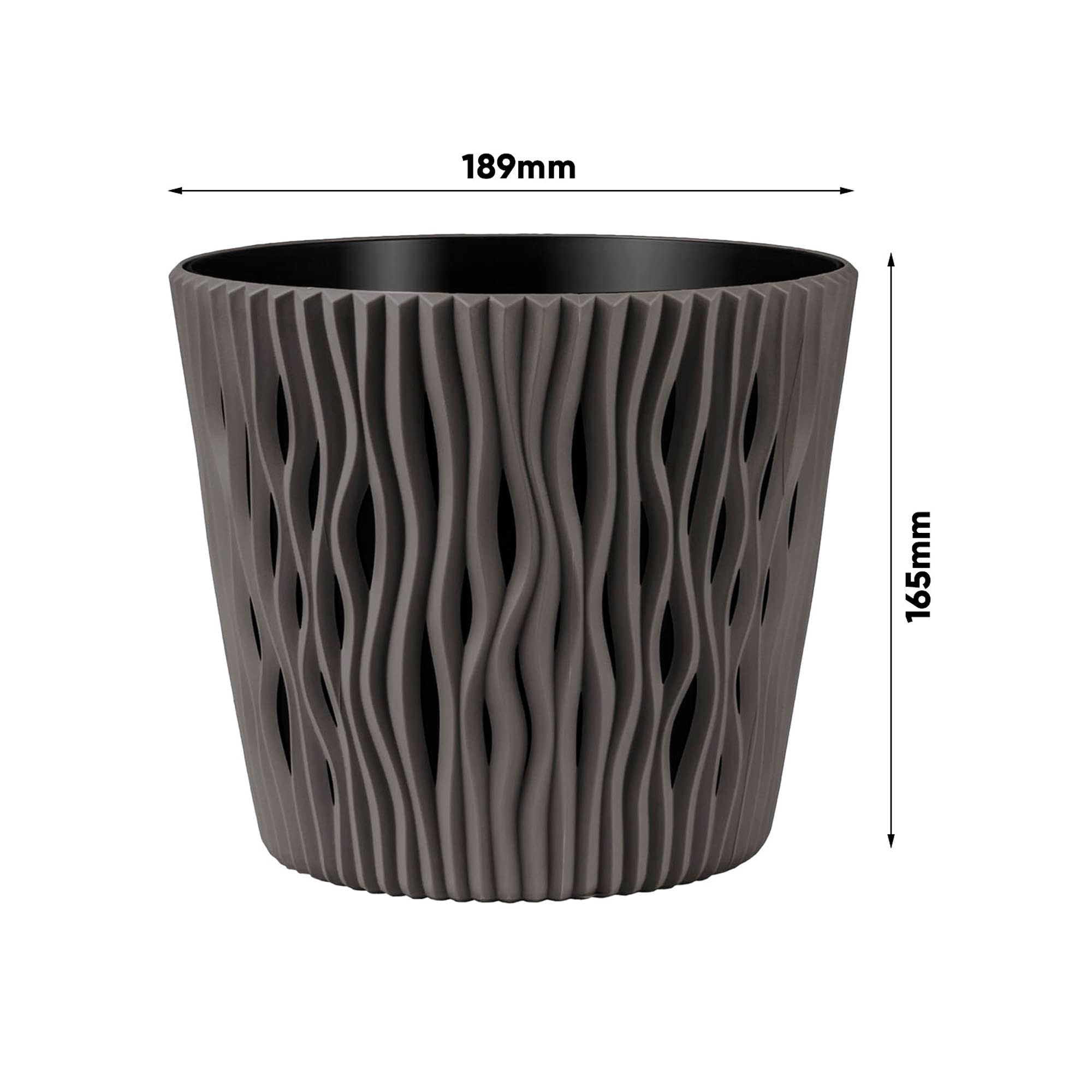 Pentole Di Plastica Albero A Colori Mocca 14.5  Long  X 14.5  Larghezza X 14 8 Alta Cm 86332232