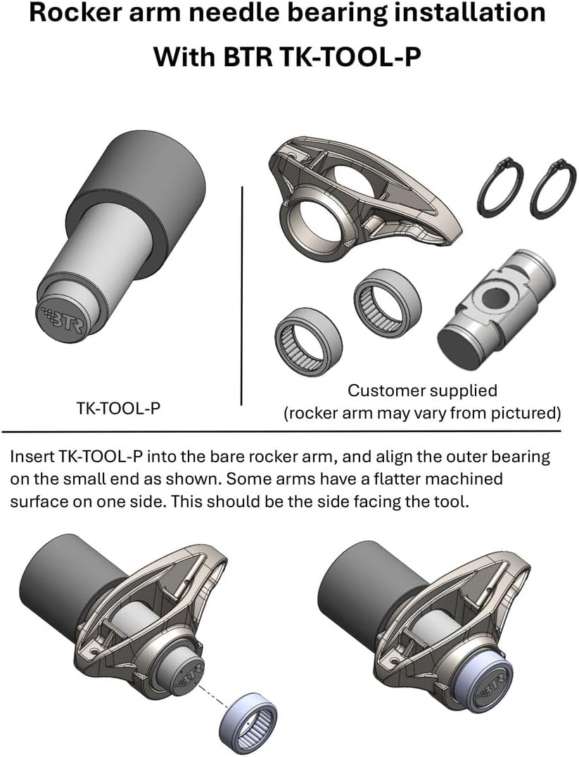 BTR Brian Tooley Racing LS LT Rocker Trunnion Easy Bearing Install Tool | Fits LS & Gen V LT Engines | Precision Rocker Trunnion Service Tool