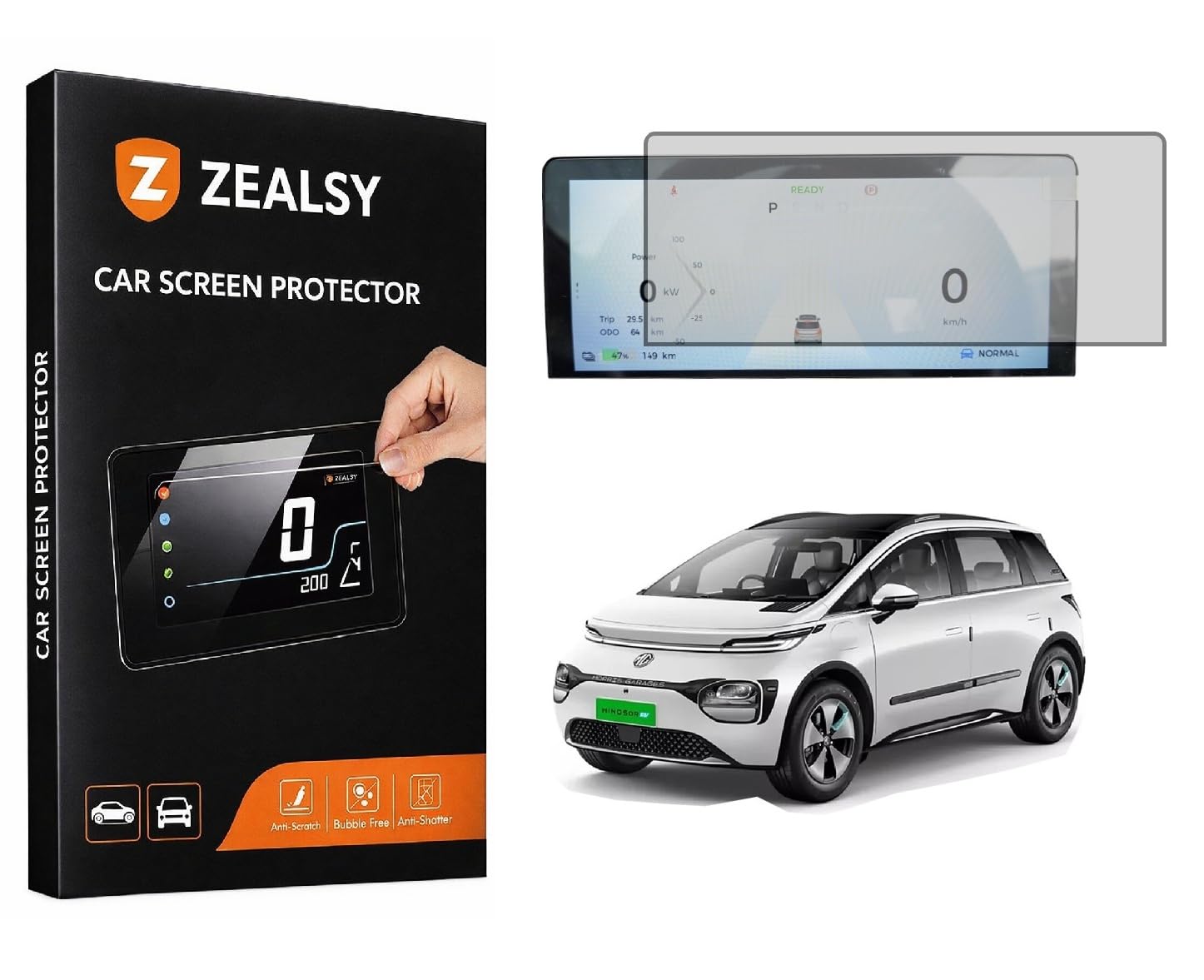 Zealsy Screen Guard Compatible For MG WINDSOR EV 2024 EXCLUSIVE & ESSENCE 8.8 INCH LCD INSTRUMENT CLUSTER PROTECTOR Display Accessories-image-42