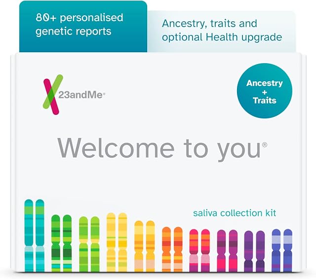 23andMe Ancestry + Traits Service: Personal Genetic DNA Test with 2000+ Geographic Regions, Family Tree, DNA Relative Finder, and Trait Reports