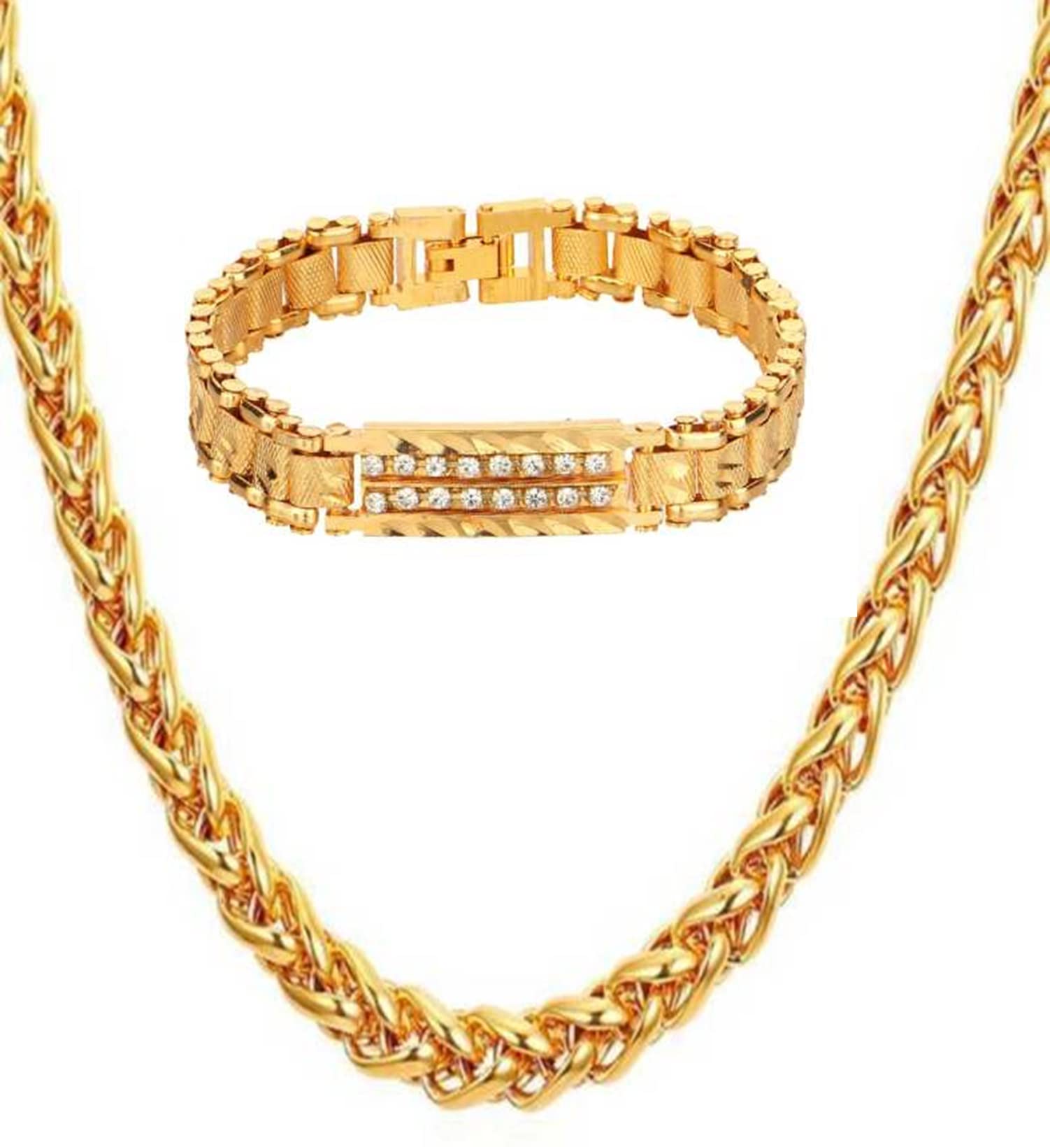 KJ Verma Golden Artificial Combo Jewellery set For Boys/Mens || Zanjir Chain || Jewellery set || Bracelet || Combo Set (Zanjir+StoneBR) (B0C5S1FRJW) Amazon Price History, Amazon Price Tracker