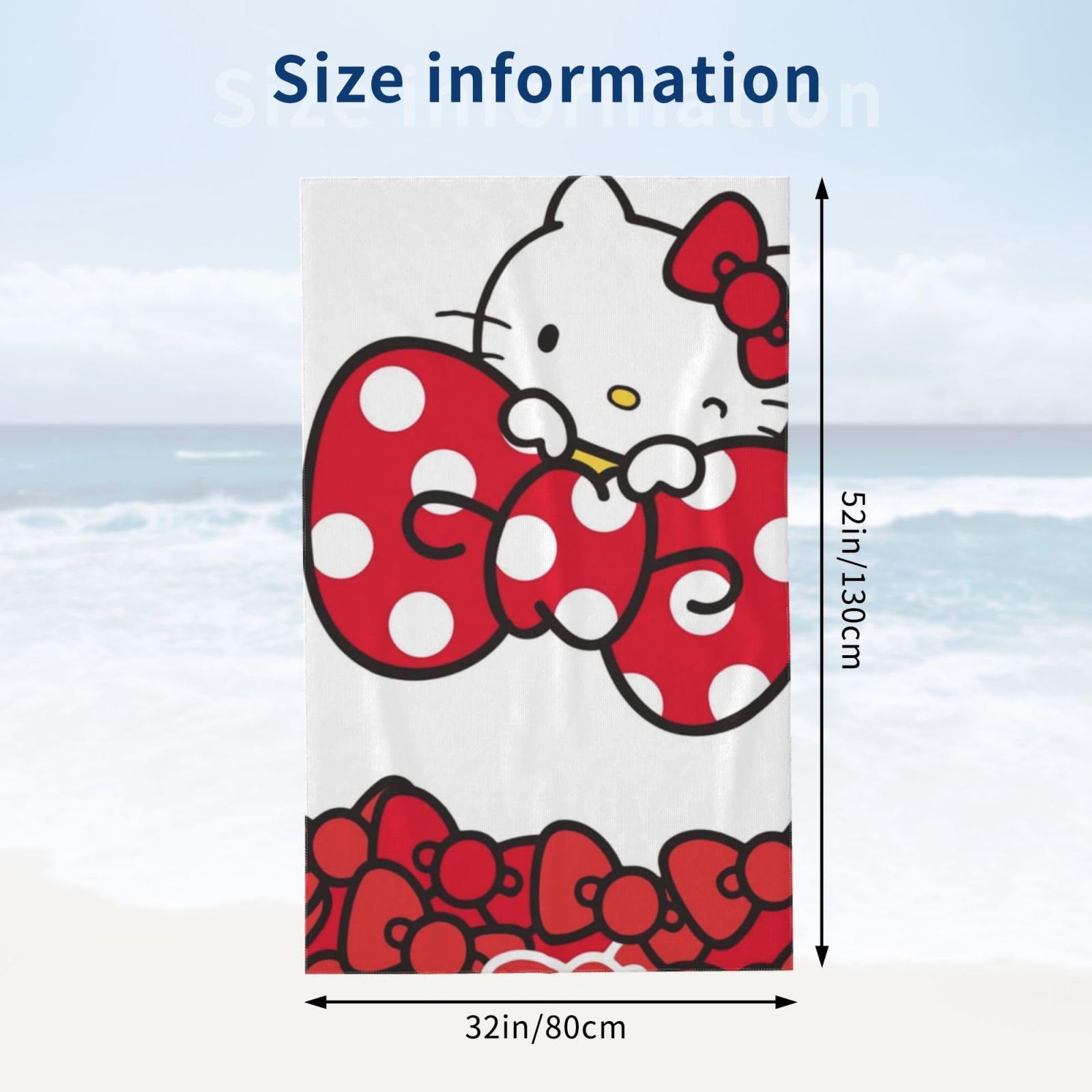 Amazon｜ハローキティ (5) アニメ バスタオル 大判 吸水 フェイス