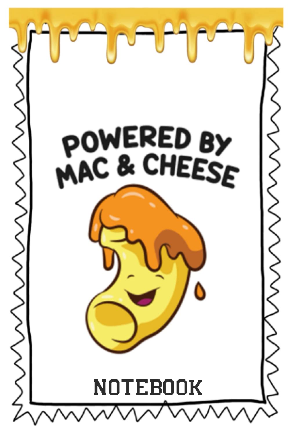 Notebook - Powered by mac & cheese: Notebook Collection_6x9 in 114 College Ruled Lined Pages Book