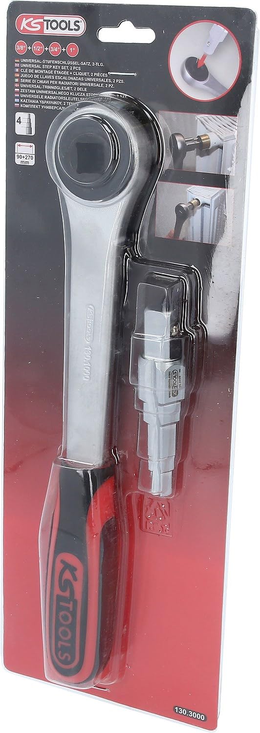 KS TOOLS - 130.3000 - Clé de montage étagée avec un cliquet - 4 étages - 3/8" à 1"