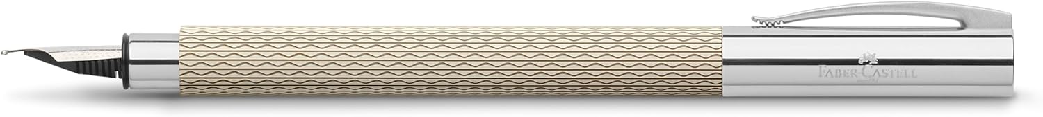 Faber-Castell Ambition Fountain Pen, OpArt White Sand - Medium