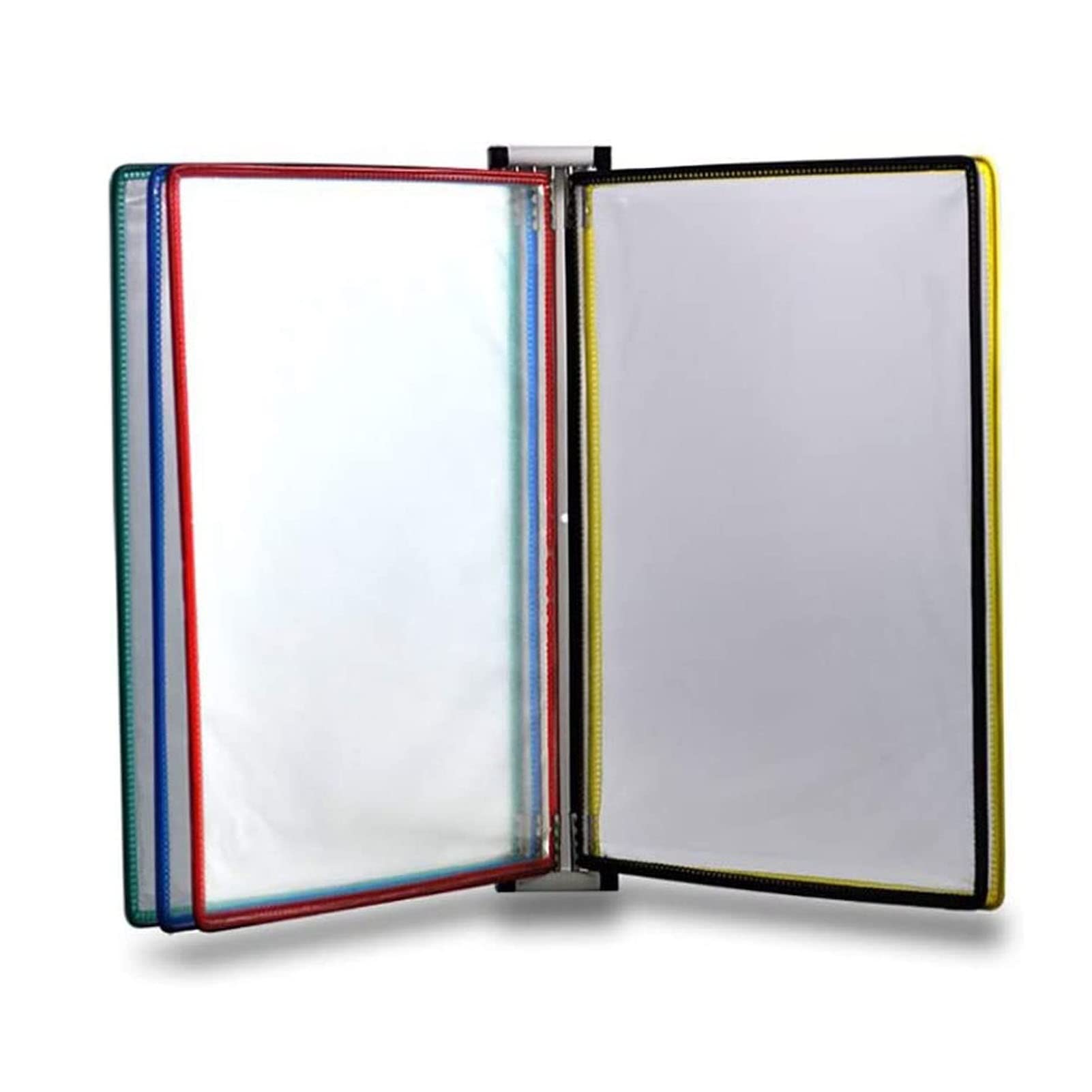 MYUYEE Desktop Reference Organizer - Wall Mount Reference Organizer, Durable Polypropylene, A4 Folder Wall-Mounted File Holder, Poster Flip Book Display, For Storing And Display