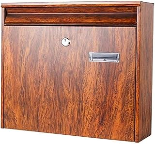 Mailboxes Wall-Mount Letterboxes Modern Wall Mount Lockable Mailbox Outdoor Galvanized Metal Key Parcel Box Wall-Mount Mailboxes