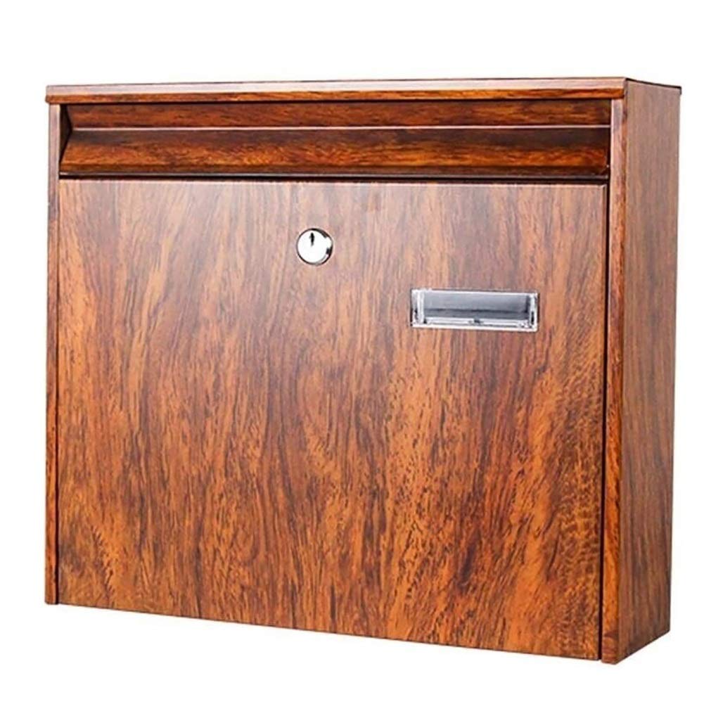letter box， Letter Box Modern Wall Mount Lockable Mailbox Outdoor Galvanized Metal Key Parcel
