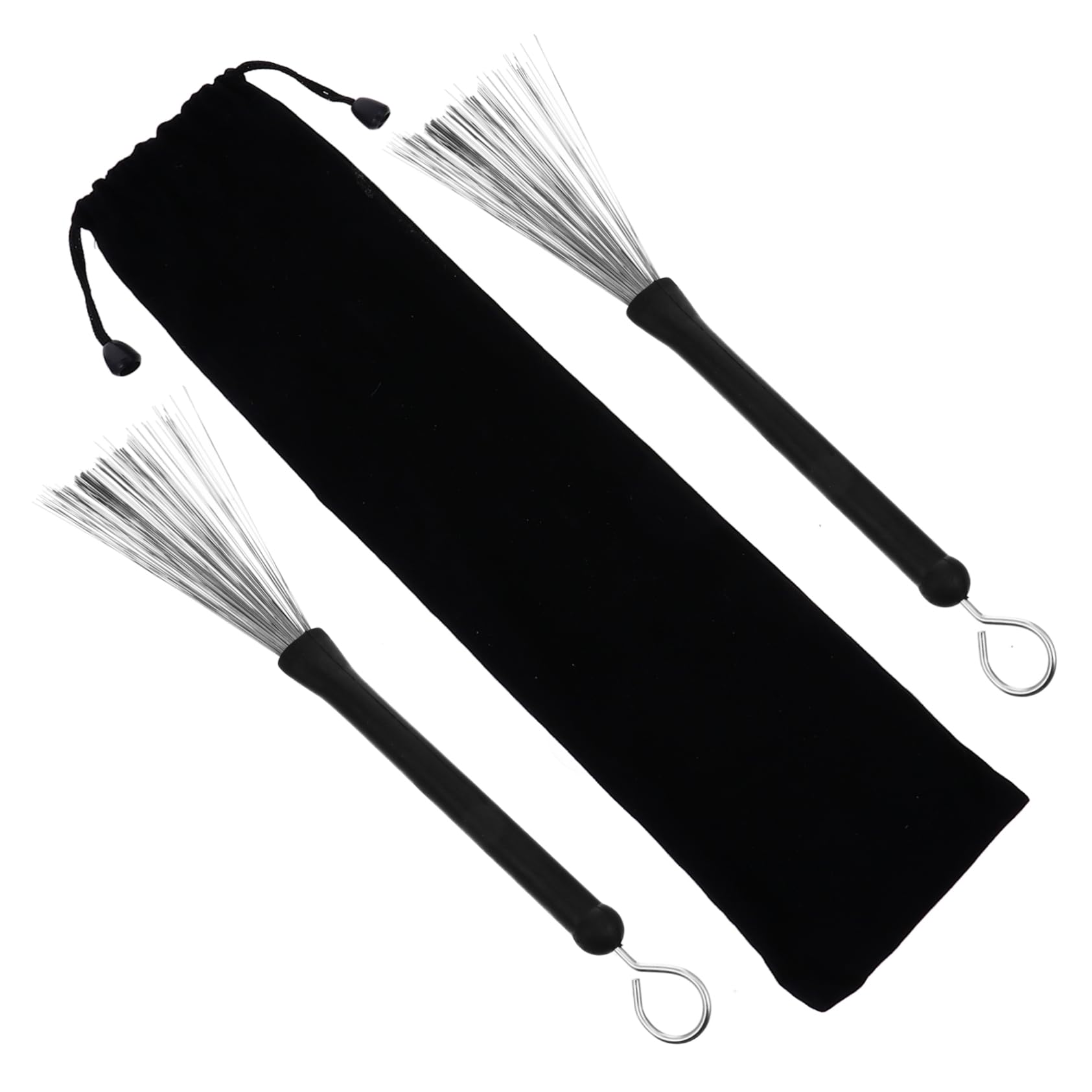 ERINGOGO 1Pair Drum Stick Brush for Jazz Drums Includes with Convenient Bag for and Transport present for Drum Enthusiasts