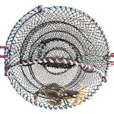 AncBace Crab Trap Fishing Traps Line Net Fishing Accessories Lobster Shrimp Cage Bait Case Poetable