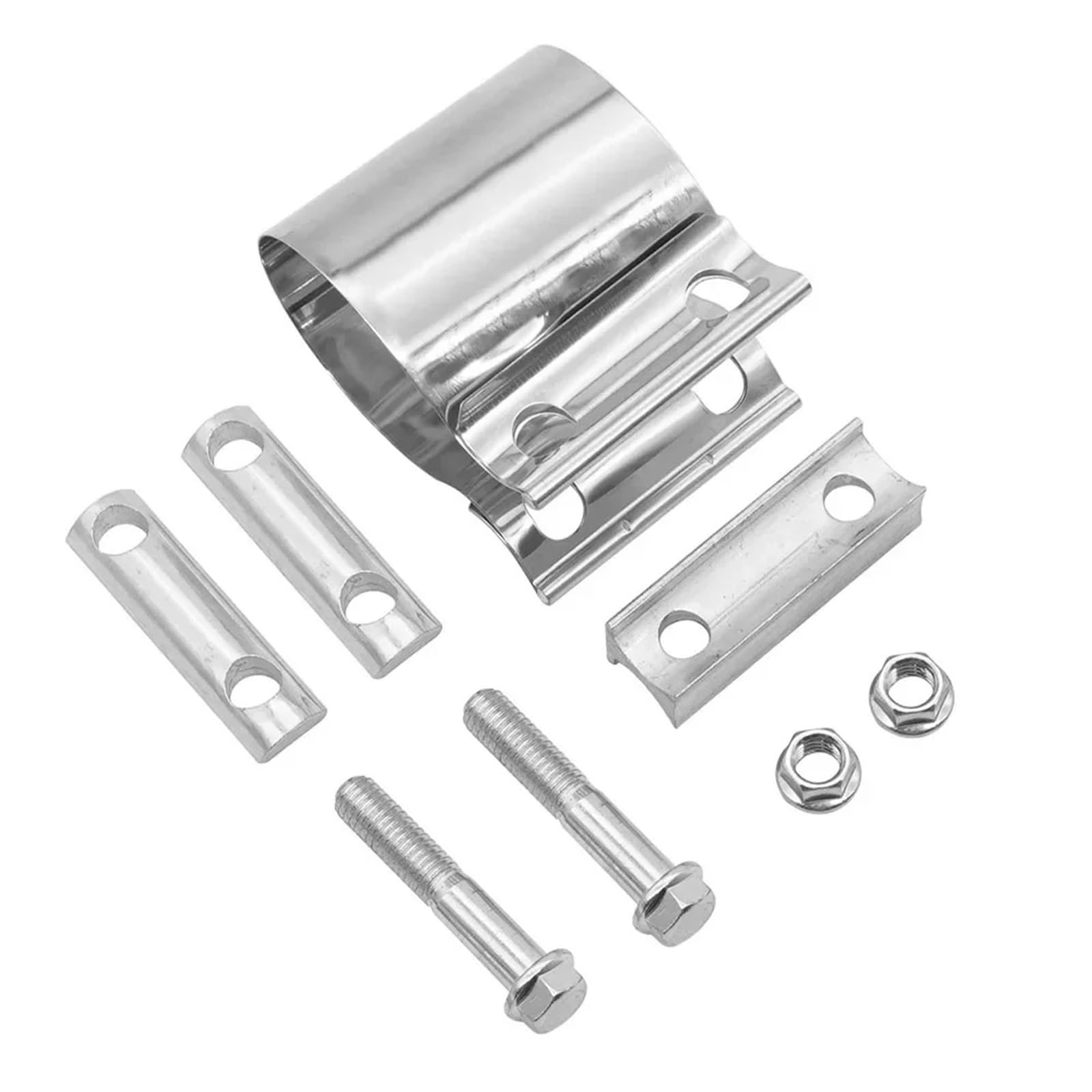 V Band Schelle Universal-Auspuffrohr-Verbindungsring, starke Stahlrohrschelle, Edelstahl-Auspuffstoßverbindungsbandschelle, Autozubehör(40mm)