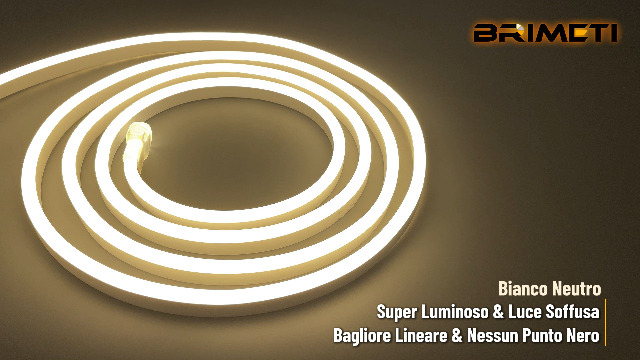 INextStation Striscia LED Neon 5M Bianco Freddo, 12V IP65 Impermeabile, Tagliabile, Kit Di Montaggio, Silicone Flessibile Per Cucina Scala Esterno Decorazione(senza Alimentatore - Foto 7