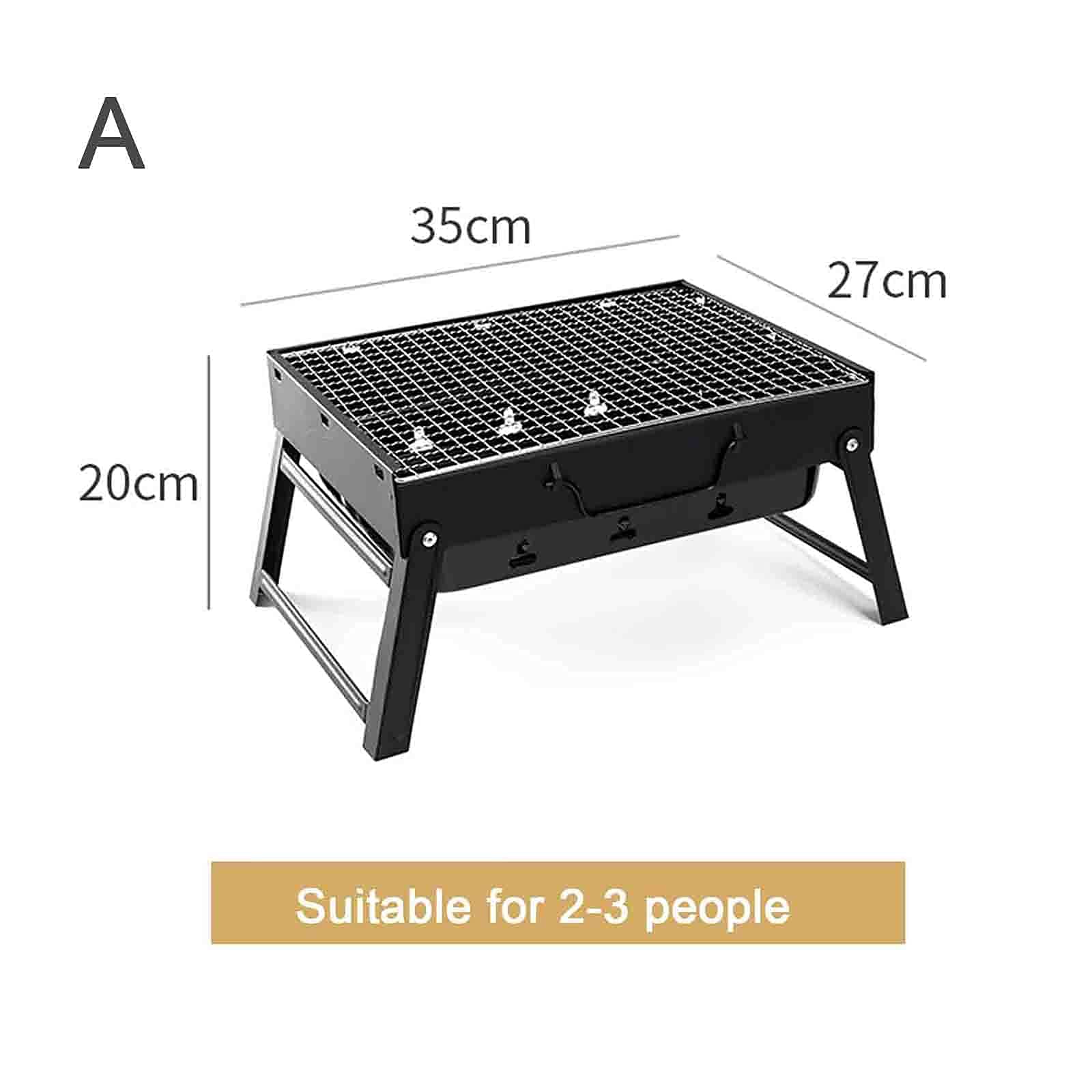 Grill na węgiel drzewny, przenośny, składany, wytrzymały, ze stali nierdzewnej, na kemping, do gotowania na świeżym powietrzu, na piknik, imprezę na plaży