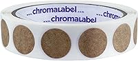 Vista 7 de ChromaLabel Etiquetas de punto Kraft de 1.50 pulgadas, 500 rollos