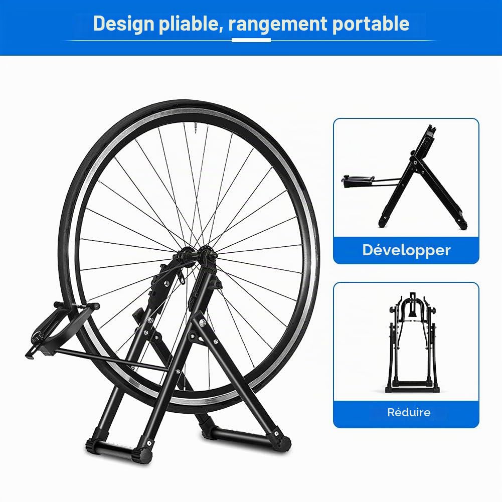 Centreur de Roue de Vélo, Support de Réparation pour Vélo, Support de Centrage pour Roues de Vélo, Support de de Vélo en Alliage D'aluminium, Convient à