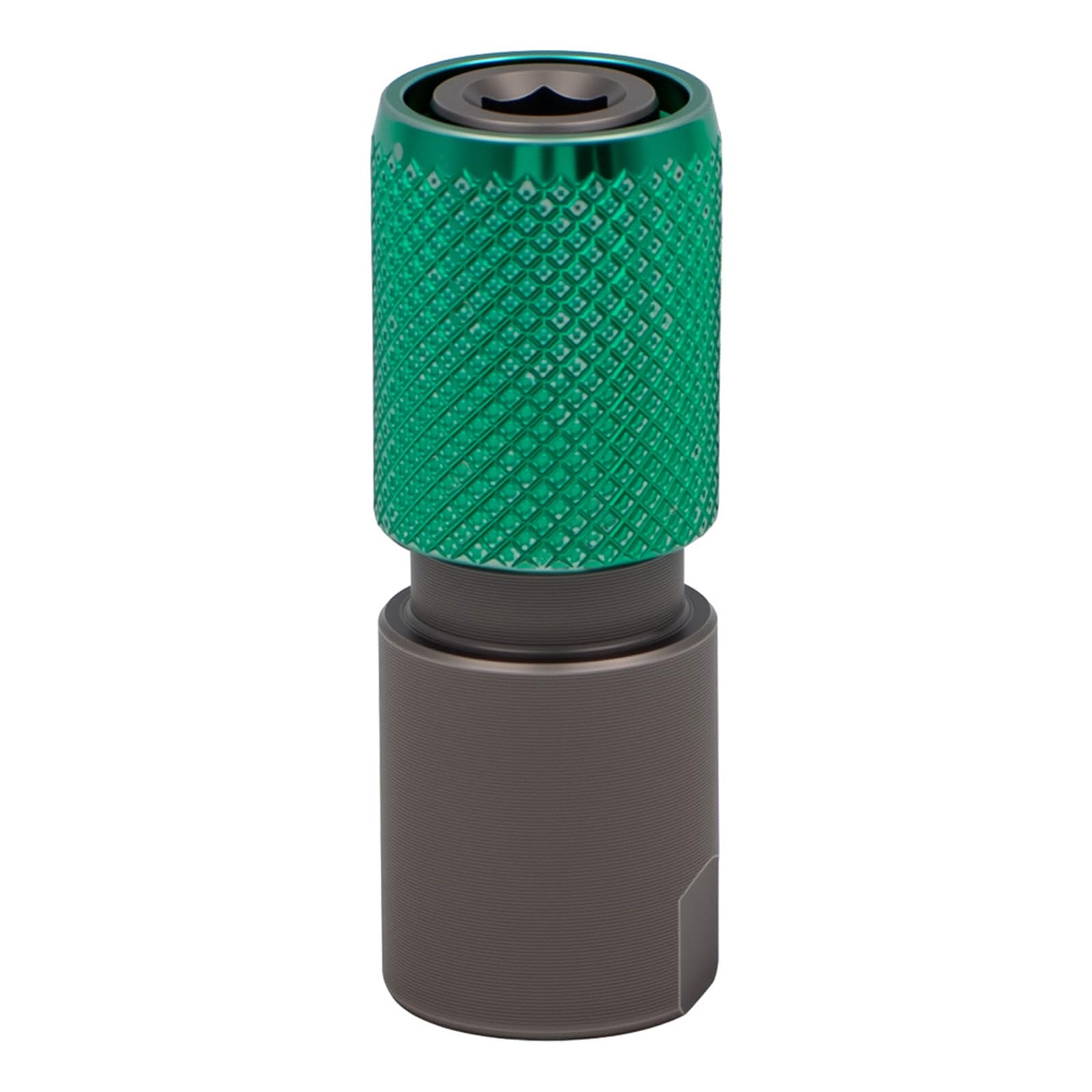 Limtula 10Mm Compact Bit Holder Adapter 1/4 In Carbon Steel Connector With Knurled Sleeve For Conversion Maintenance Utility Tasks Bit Holder Converter Threaded Connector Drill Adapter Grinder Sleeve Tool Change