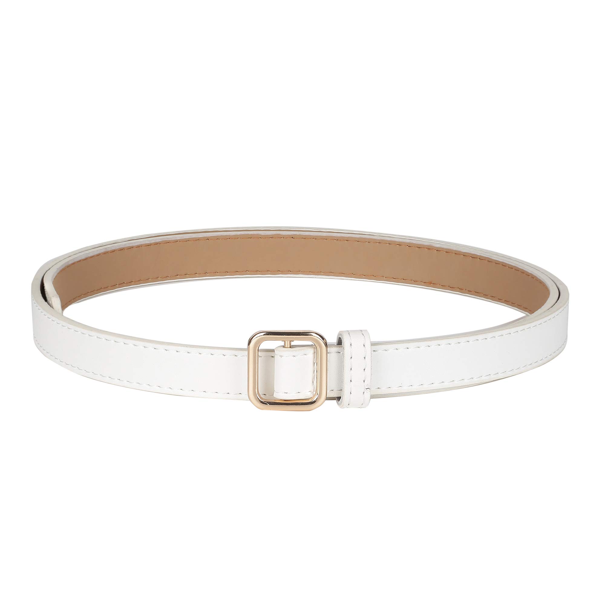 Women Vegan Leather Belt | Women's Dress & Jeans Belt | Stylish White Belt | 28-34 Inch Waist Size | CI4032-image-17