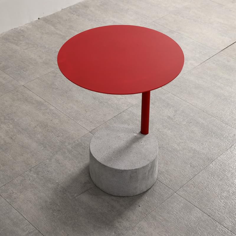 Table basse mobile petite table d'appoint rouge pour salon - 5