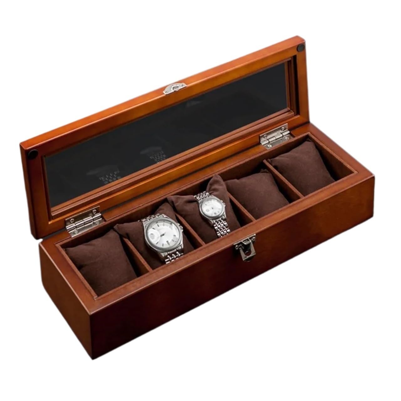 SHENJMAI Watch Box 3/5/8/10/12 Slots Wood Watch Box Organizer Wooden Holder For Men Display Gift