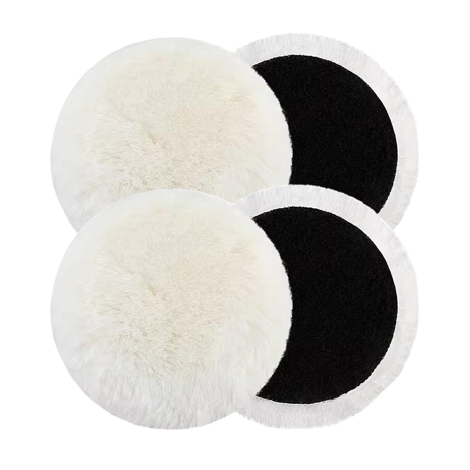 4 PCS Polishing Pads for Drill 5 Inch Soft Wool Polishing Buffing Pad 125mm Car Polishers and Buffers and Da Dual Action Polisher for Car Furniture Polisher Sanding Waxing