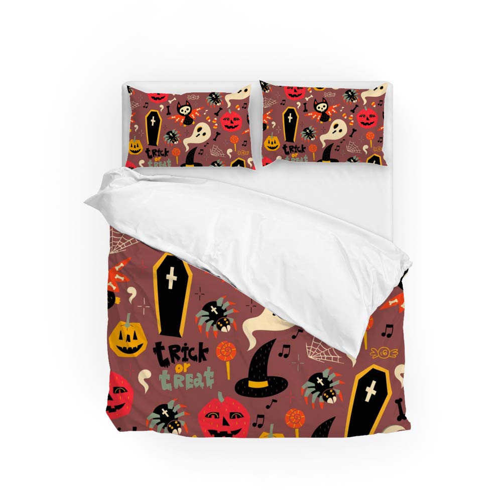 Parure de lit Halloween CHEHONG textile doux lavable anti-plis