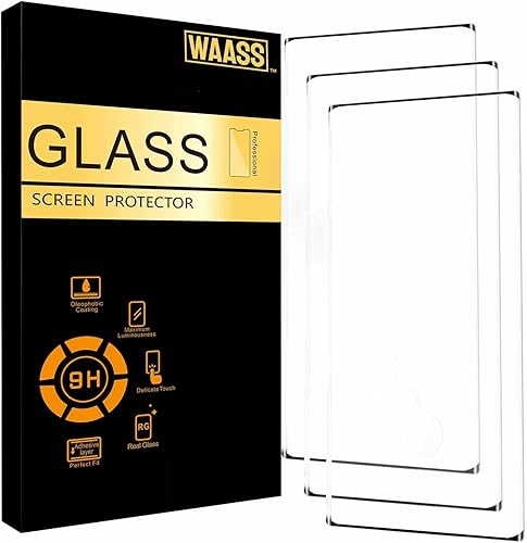 WAASS Protector de pantalla para Google Pixel 7 Pro paquete de 3 3D con pegamento lateral de vidrio templado ultra transparente antiarañazos