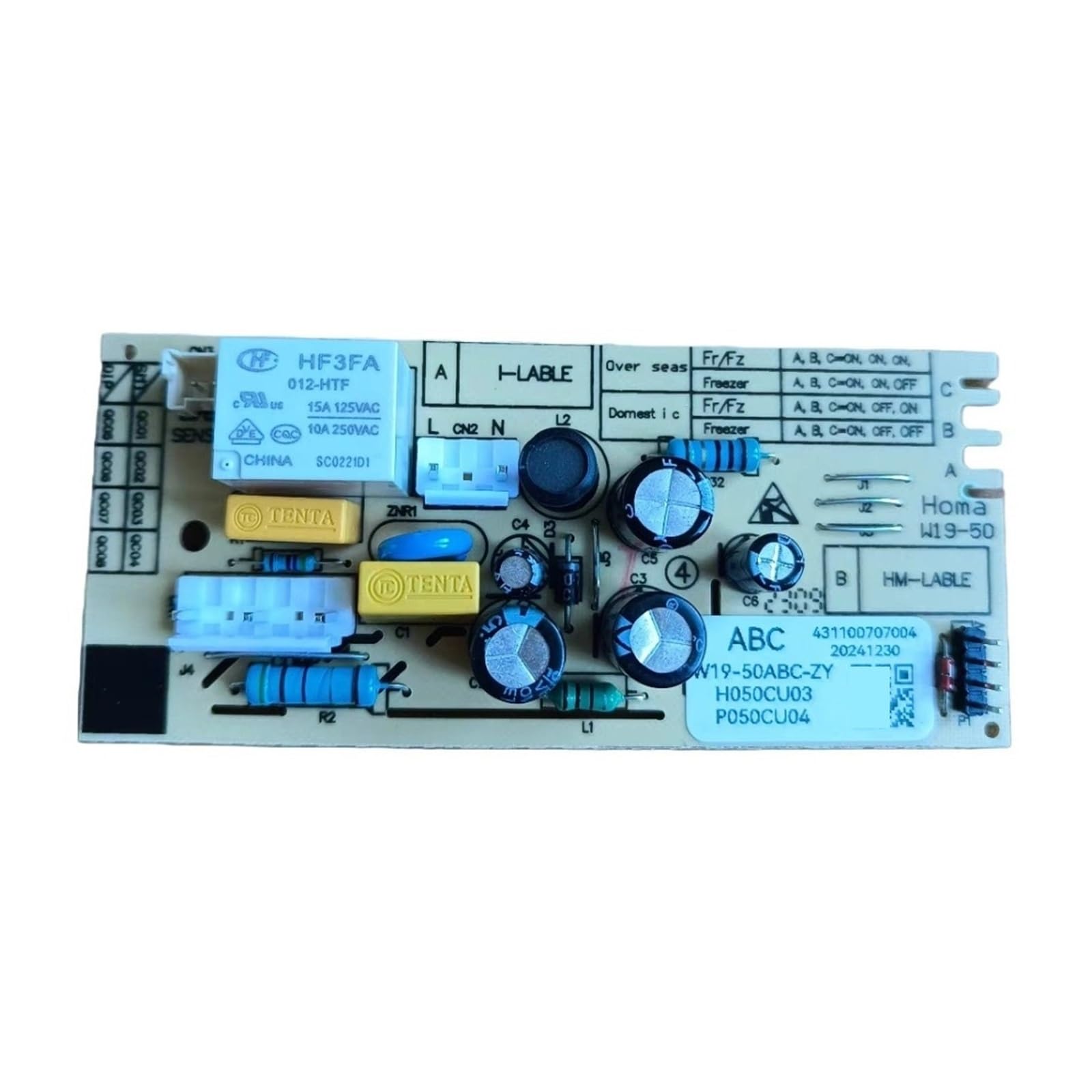 W19-50ABC-ZY Control Board ，Compatible For Homa ，Refrigerator Circuit PCB W19-50 Fridge Motherboard Freezer Spare Parts