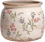 Xiaan Jiaju Flower Pots, Vintage Ceramic Planters for Indoor Plants, 6.29'' Plant Pots with Drainage, French Country Lavender Vase & Planters, Antique Home Room Decor, Gardening & Housewarming Gifts