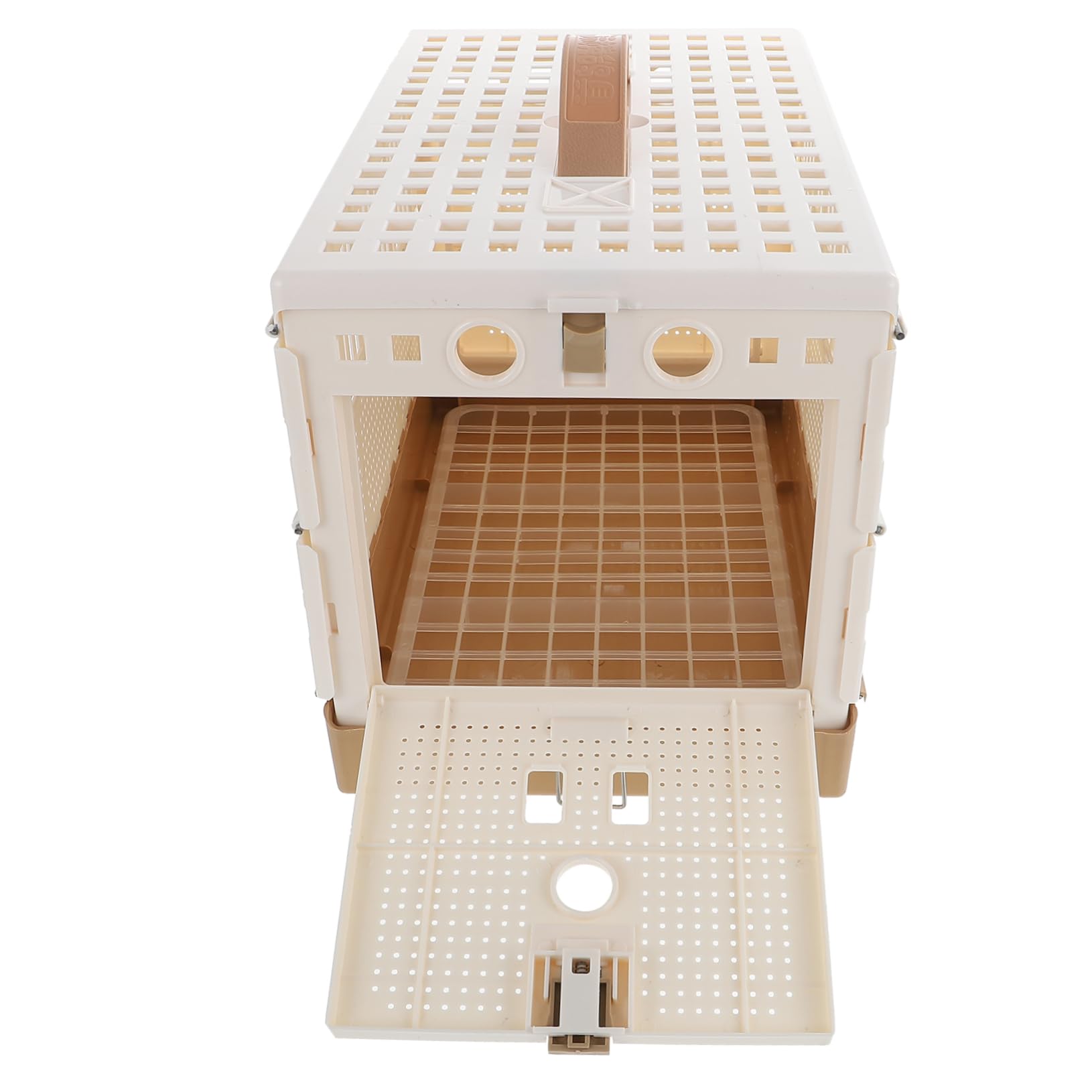 Jaula de Transporte para Aves Plegable con Bandeja Extraíble y Pestillo Seguro de Plástico 12.6x8.7x7.9 Pulgadas para Domesticación y Liberación en Exteriores