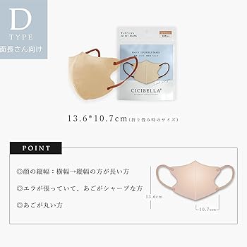 Amazon.co.jp: [OKUYOSHI] 直営店「CICIBELLAマスク Dタイプ バイ