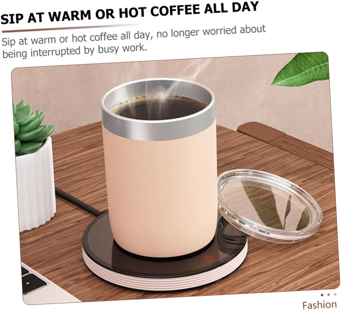 SOLUSTRE Convenient Cup Warmer Temperature Settings Delicate Coffee Heater for Office Use for Keeping Beverages Warm Day Compatible