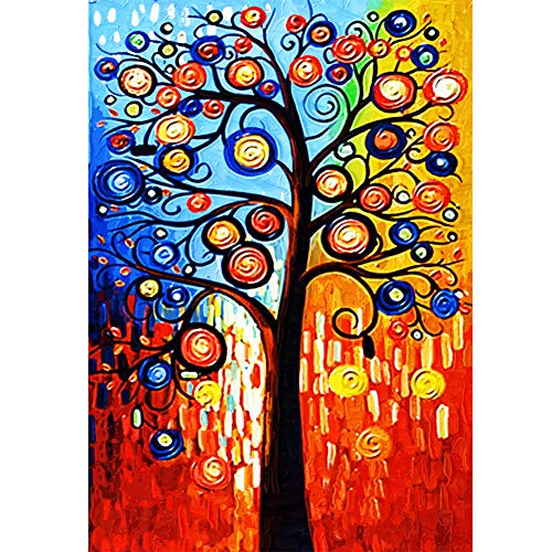 Diamond Painting Tree DIY 5D Number Kits for Adults Kids,Full Drill Crystal Rhinestone Diamond Paintings Embroidery Art Craft for Home Decor,Abstract Treeï¼ˆ12X16 inchï¼‰